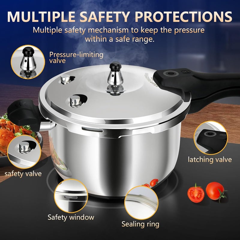 KAIVESEA Pressure Cooker Stainless Steel ollas de presión para cocinar stovetop pressure cookers 4.22qt olla de presion rice cooker mini pressure cookers stainless steel small pressure cooker - Image 2